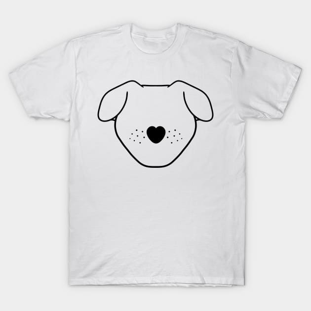 Dog Outline T-Shirt by Saramation